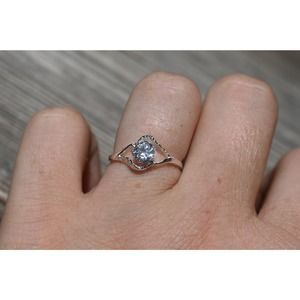 5mm round cut engagement ring, brilliant solitaire ring, wedding ring,